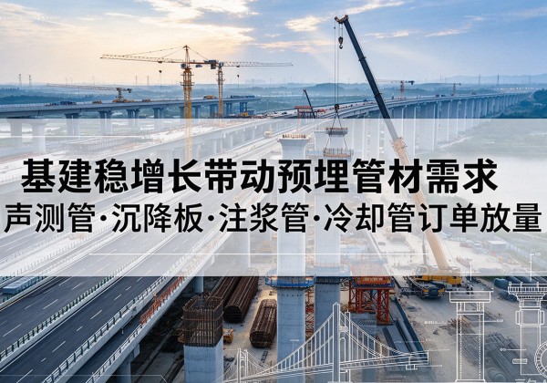 怀安基建稳增长带动预埋监测管材需求，声测管、沉降板、注浆管订单持续放量